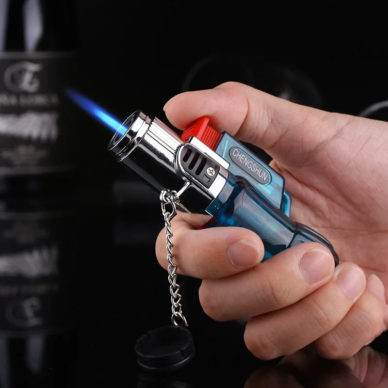 

Windproof Spray Gun Visible Gas Butane Lighter Cigar Tube Kitchen Lighter Multifunctional Lgnition Tool Gadgets For Men