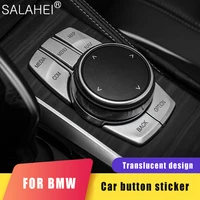car styling console multimedia buttons decorative covers stickers trim for bmw new 5 series 528 530 540li auto accessories