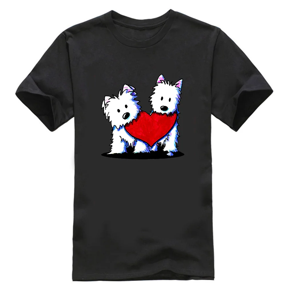 Черный Футболка с надписью «Inktastic This Girl Loves Her Westie», домашние животные, Западный Хайленд, белый терьер, одежда для улицы, футболка - Цвет: Черный