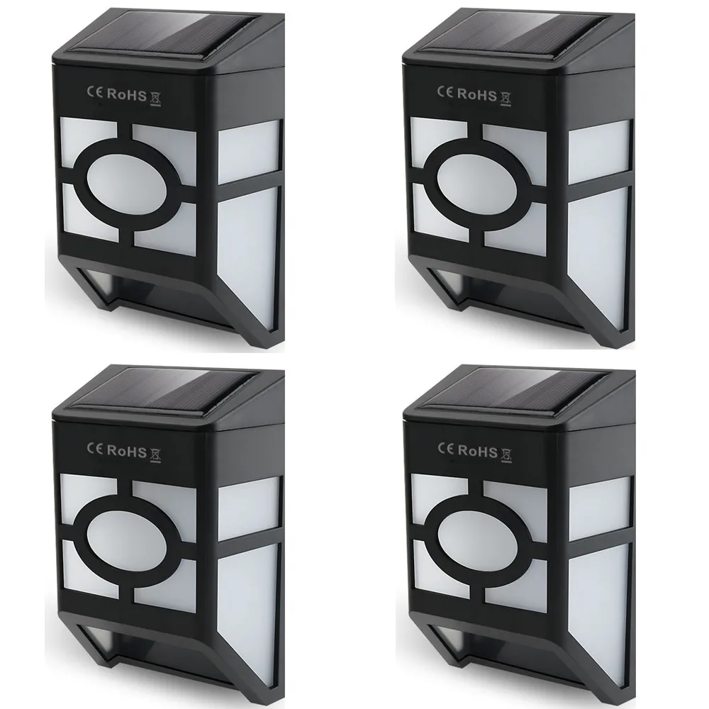 4 шт./лот светодиодная Солнечная лампа на солнечных батареях садовый Настенный