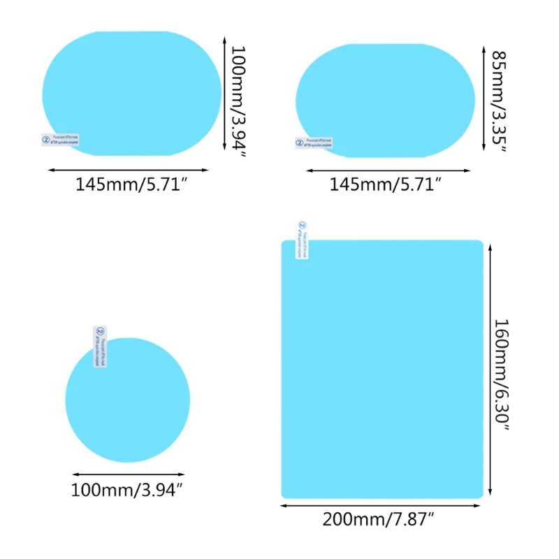 

12 Pcs Car Rear View Mirror Rainproof Film Anti-Fog Clear Protective Sticker Anti-Scratch Waterproof Mirror Window Film