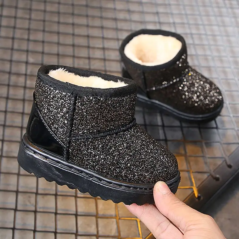 Зимние ботинки для детей Детская обувь Сезон осень зима Однотонные девочек