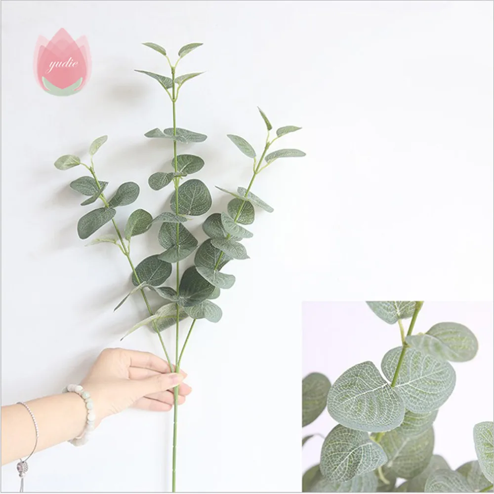 

Simulation Eucalyptus Leaves Branches Stems Artificial Flower Palnt Diy Wedding Ornament Party Home Decor Hooting Prop Supplies