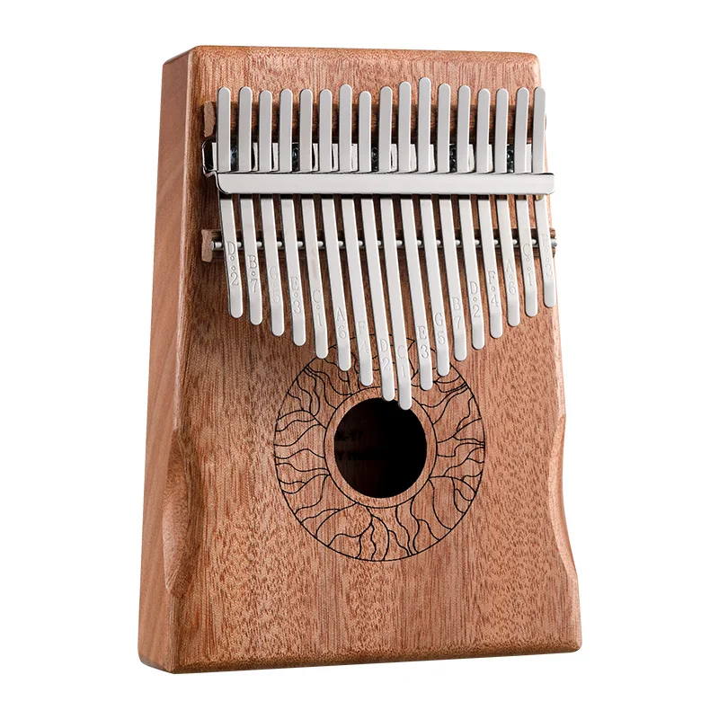 

Solid Koa 17 Keys Bull Kalimba Design Armrest Thumb Piano Calimba Musical gift with Song instruction book Tune Hammer and Bag