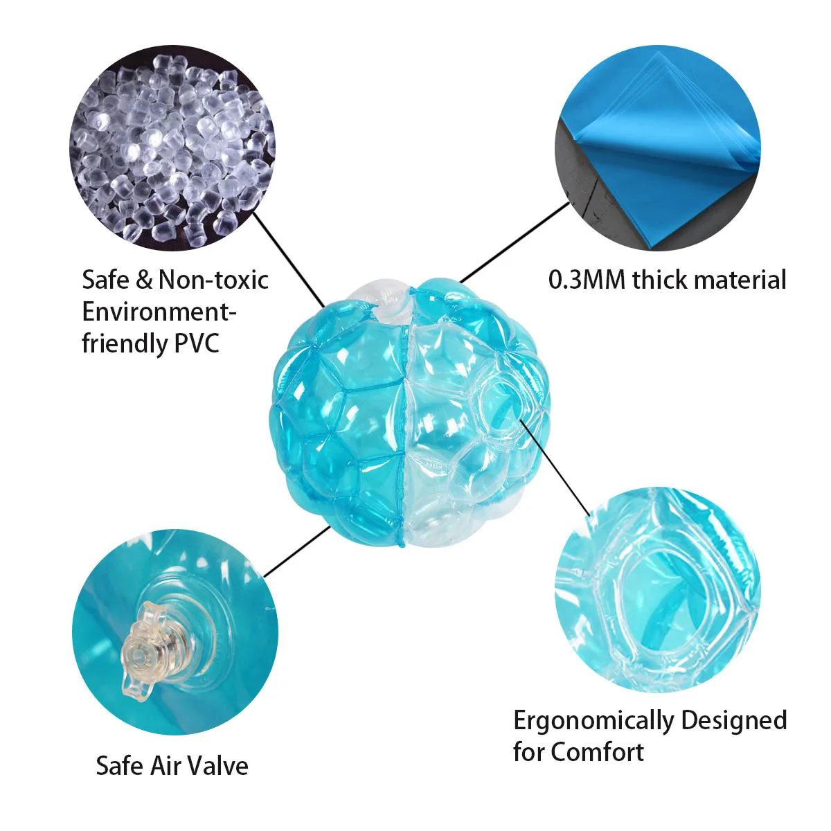 Большой Зорб-мяч для борьбы с пузырьками надувной бампер из ПВХ детей и родителей