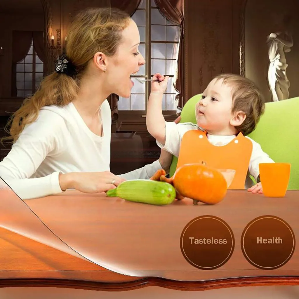 60X60 см плотные ПВХ скатерти прозрачная скатерть прямоугольник защитная накладка