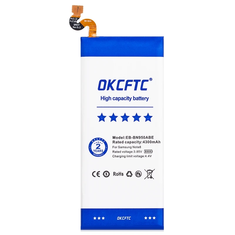 Аккумулятор OKCFTC для Samsung Galaxy Note 1 3 4 8 Note8 N9500 Note4 N9100 N910X Note3 N9000 Note10 10 + lite оригинальный