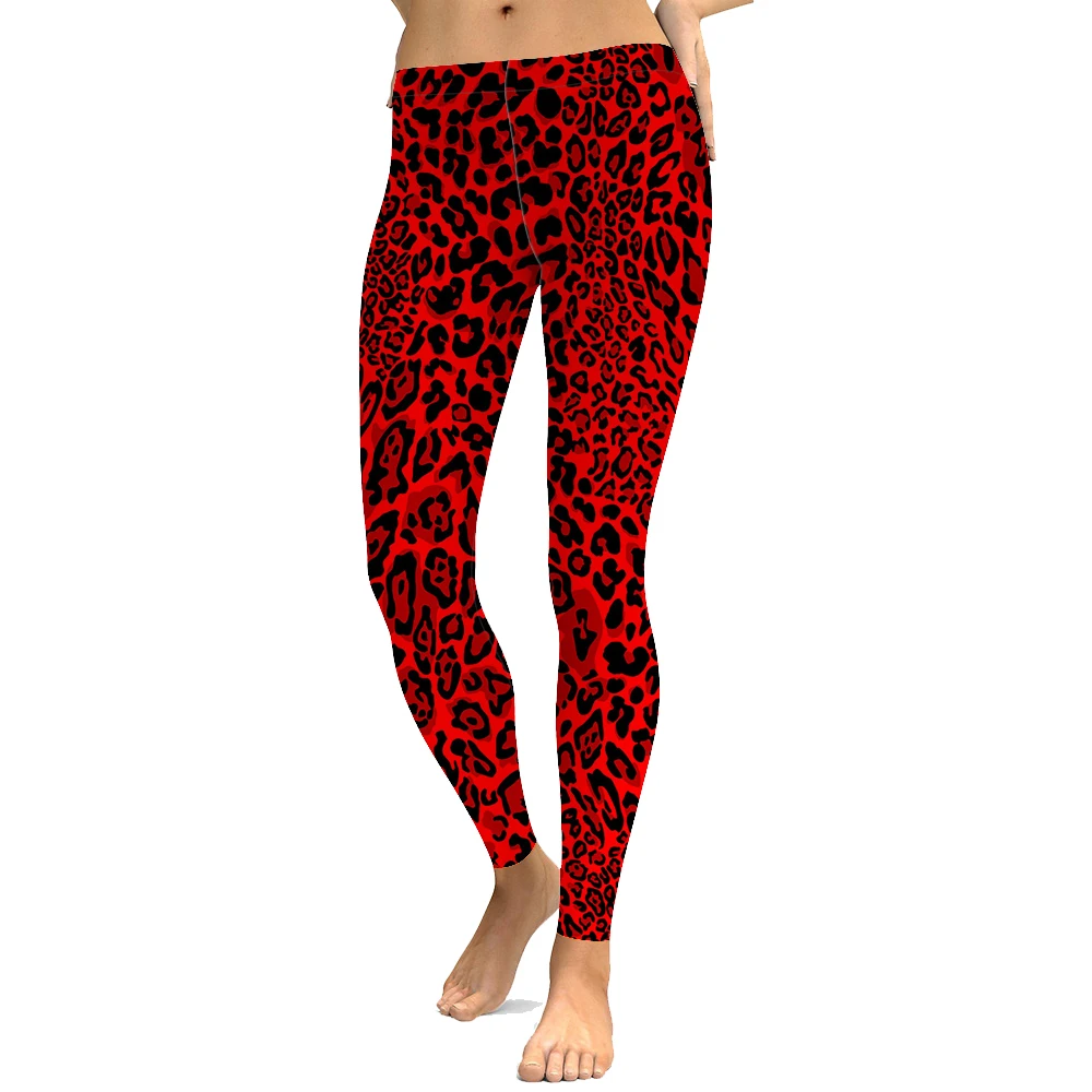 

New Fitness Pants For Women Full Length Leopard Printing Plus Size S To 4xL Spring Clothing 6 Patterns