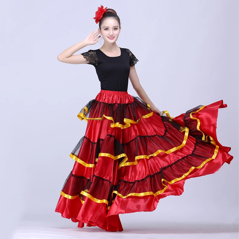 Women Flamenco Dance Costumes Spanish Dress Flamengo Dancer Clothes Ballroom Dancing Dresses Stage Performance Dancewear SL1442 |