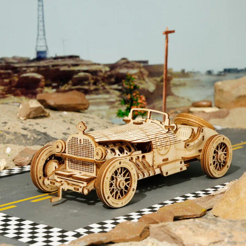 

3D Wooden Puzzle Train Model DIY Wooden Train Toy Mechanical train model kit DFDS889