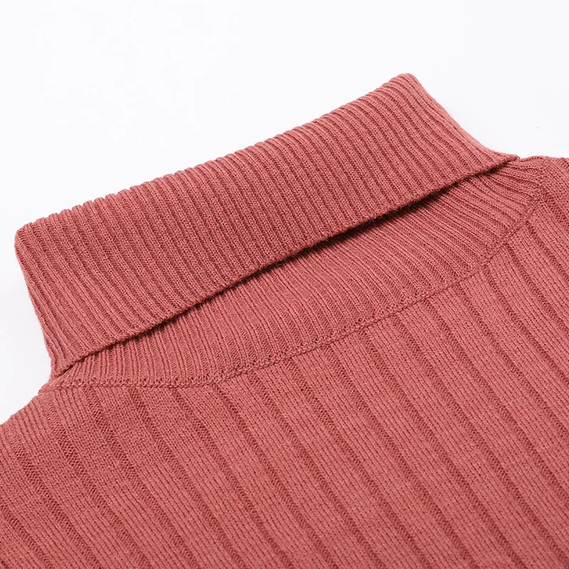

Europe and the United States long sleeve knit render unlined upper garment of cultivate morality Set head turtleneck female