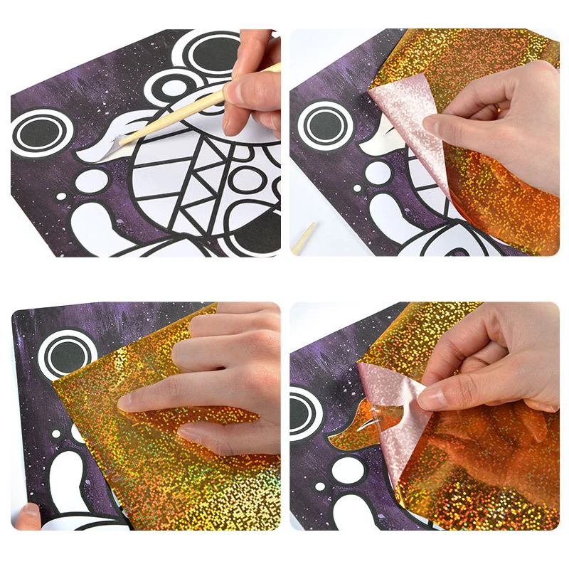 

DIY Cartoon Magic Transfer Painting Crafts For Kids Arts And Crafts Toys For Children Creative Educational Learning Drawing Toys
