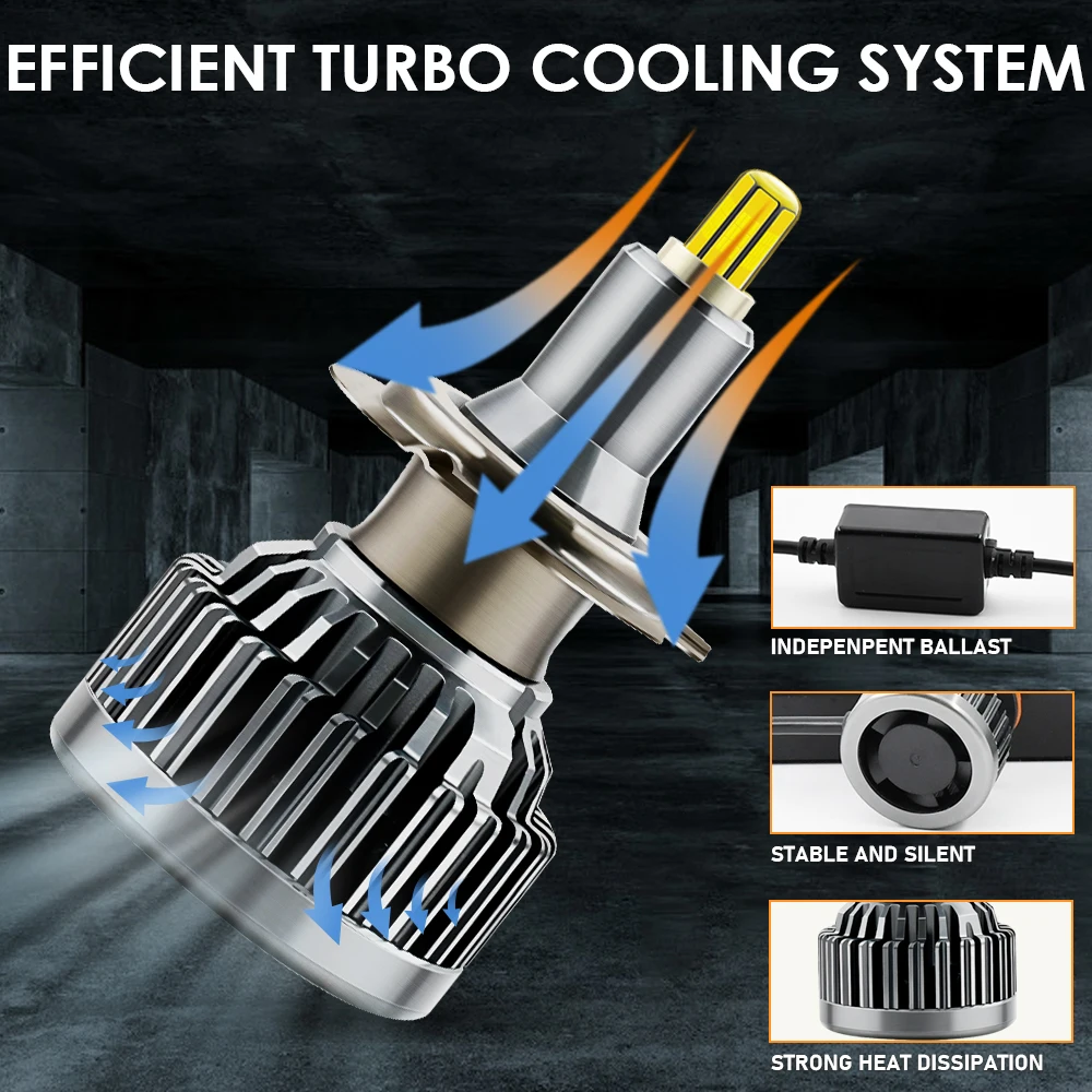 

H7 H11 CSP Chip 18000LM Car LED Headlight Bulb Light 9012 HIR2 H8 H9 H1 9005 HB3 9006 HB4 Auto Fog Lamp 12V 60W 6000K LED Canbus