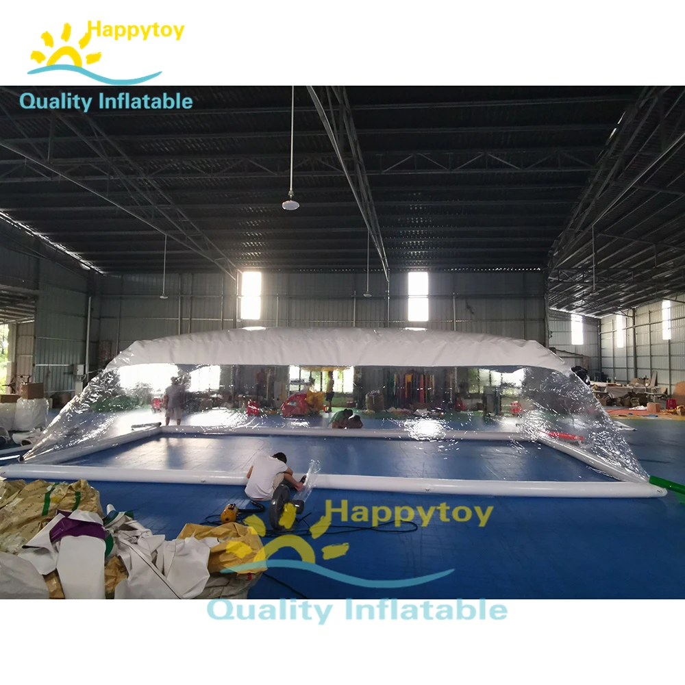 Billig Transparent Schwimmbad Abdeckung Blase Outdoor Aufblasbare Klare Kuppel Zelt