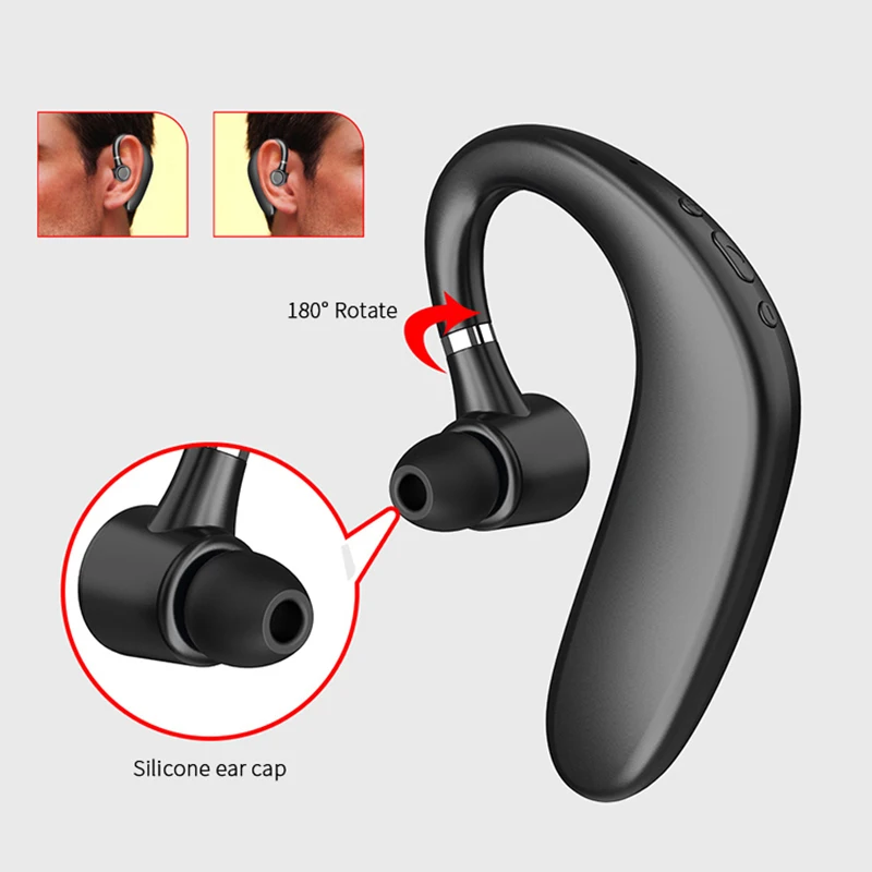 

Unilateral Hang Bluetooth Earphone HiFi Wireless Headset With Mic Sports Earbuds Handsfree Stereo Sound Headphone For Smartphone