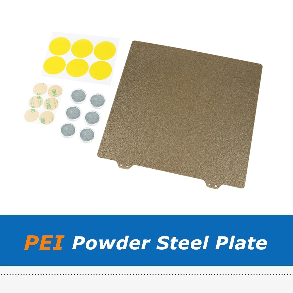 220mm 235mm double textured pei powder coated spring build steel plate sheet 6pcs magnet for ender 5 ender 3 3d printer parts free global shipping