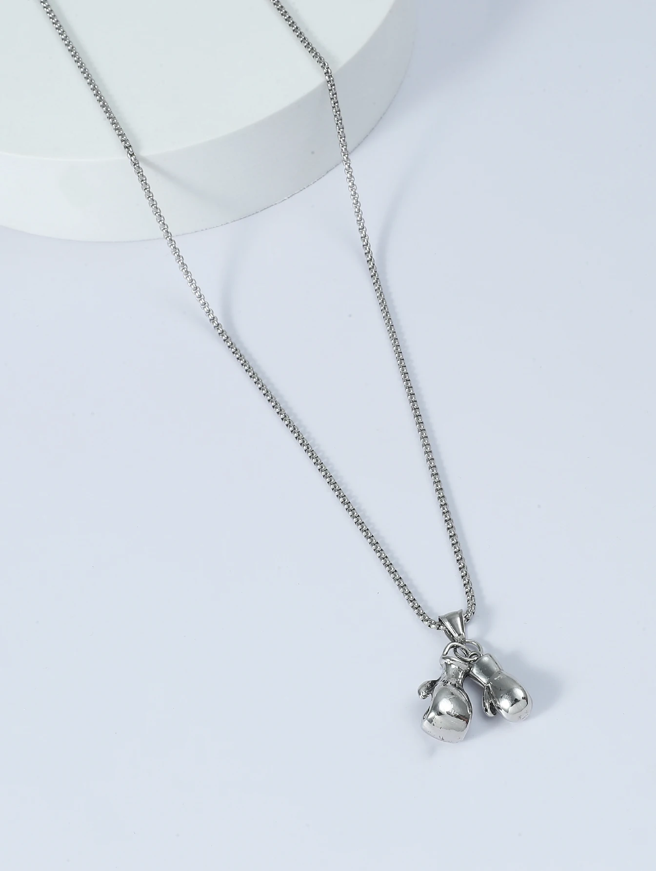 Men Gym Pendant Necklace Stainless Steel Chain Boxing Glove Male Hip Hop Biker Sport Fitness Jewelry | Украшения и аксессуары