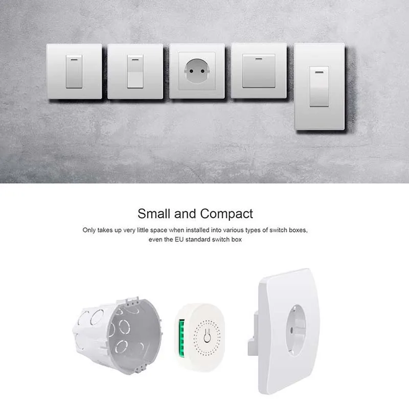 

10/16A Zigbee 3.0 Mini Switch For Tuya Smart Life APP 2-way Control Timer Setting Automation Module Work with Alexa Google home