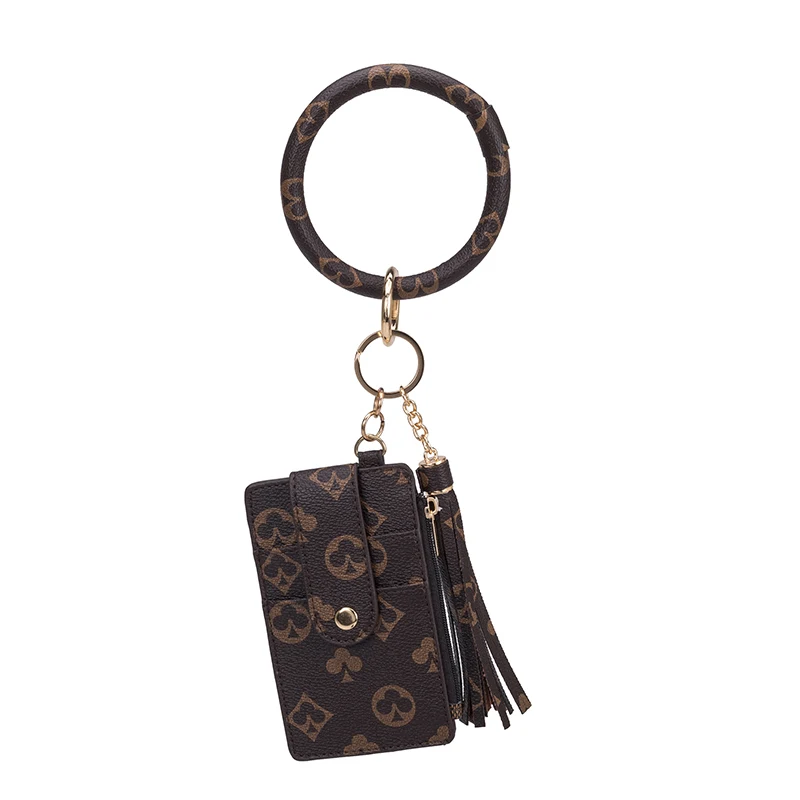 

Ring Coin Purse Creative Personality Tassel Hand-in-hand Small Card Case Key Hanging Buckle Bracelet Bank Card Holder