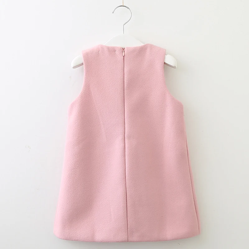 Осеннее платье для девочек Лидер продаж 2020 года детское однотонное Повседневное