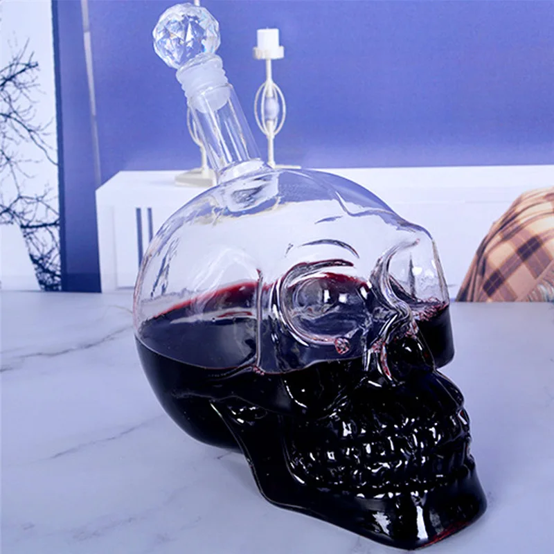 

Wine Shot Crystal Skull Glass Bottle Cocktail Whiskey Glass Cup Spirits Mug Creative Transparent Vodka Drinking Cups