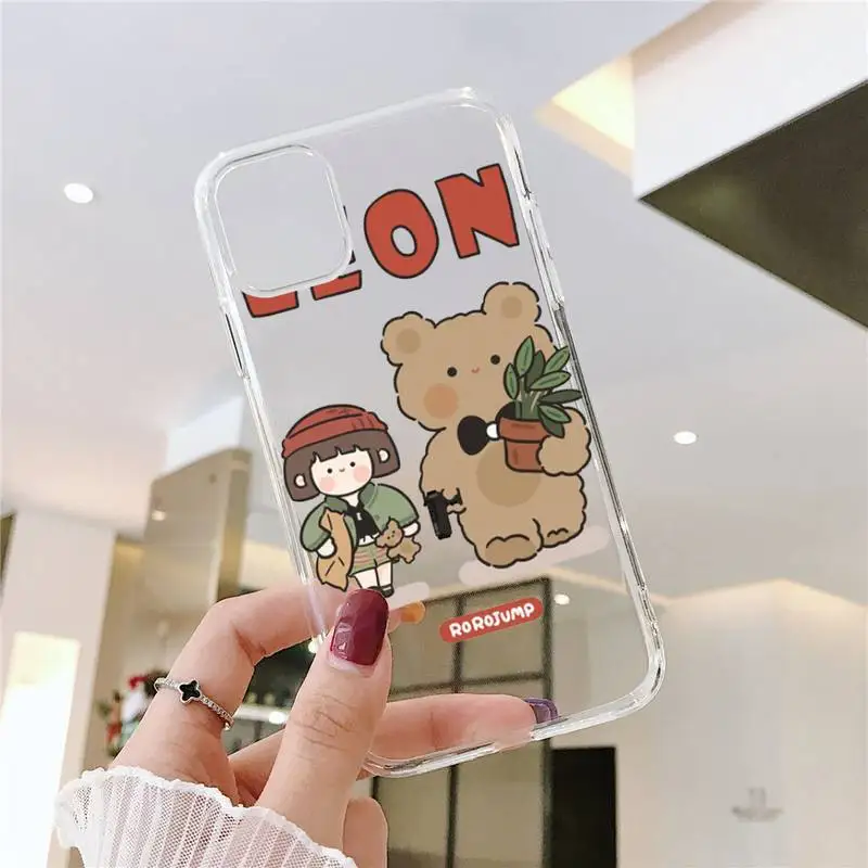 

Cute anime girl snacks Phone Case Transparent soft For iphone 5 5s 5c se 6 6s 7 8 11 12 plus mini x xs xr pro max