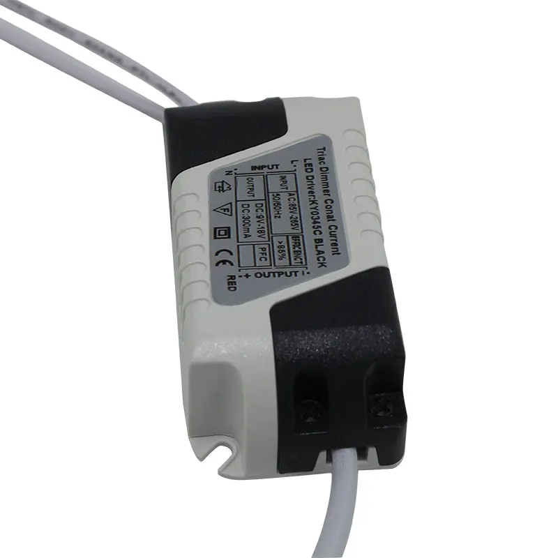 Черный + белый трансформатор постоянного тока светодиодный электронный