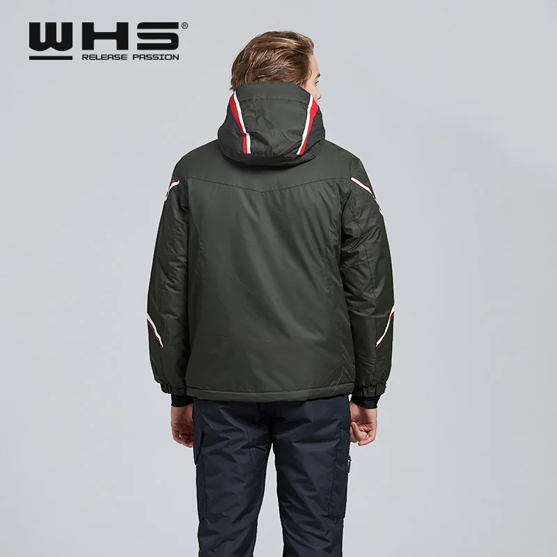 WHS Мужская куртка ветрозащитная теплая водонепроницаемая для сноуборда зимы|ski