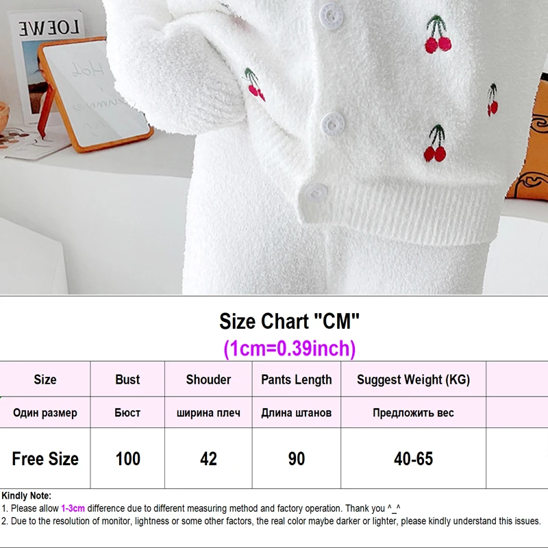 3PCS Pajama Set Women Winter Sleepwear Warm Velvet Homewear Suits Thick Cute Flanel Pyjamas Robe Set Soft Loungewear Pijamas