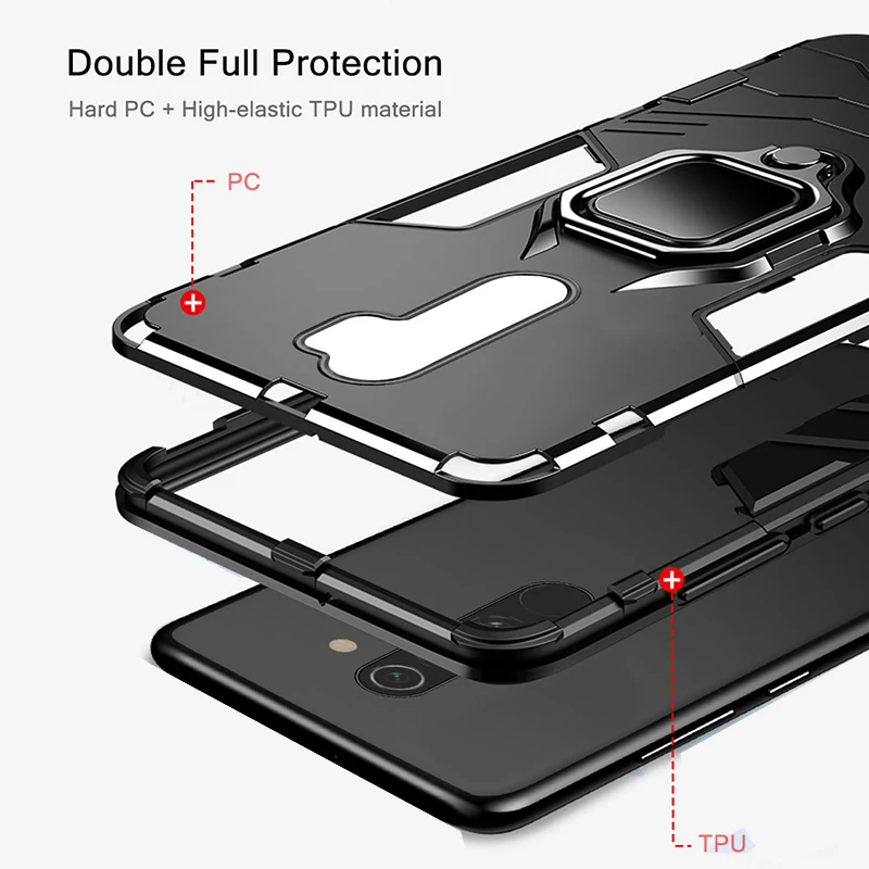 shockproof armor case for huawei nova 3 3i cases stand holder magnetic phone back cover for huawei nova 3 coque nova 3i free global shipping