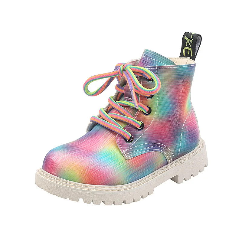 

Детские Ботинки Martin для девочек красочные индивидуальные Детские Зимние одноботинки для мальчиков 2021 детская водонепроницаемая обувь граффити Cuhk для девочек