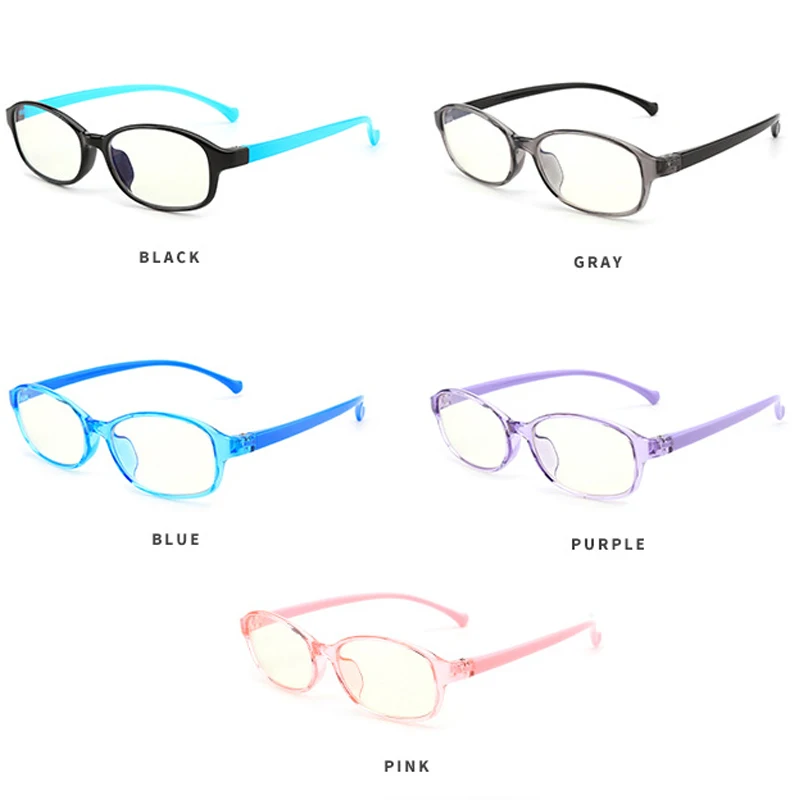 

Seemfly Children Glasses Blue Ray Proof TR90 Transparent Color Frame Brand Children Soft Plain Glasses Kids Eyewear Fashion Girl