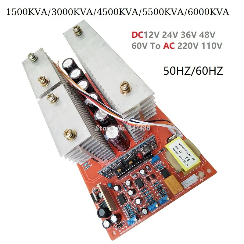

24V36V48V60V72V96V высокомощный инвертор немодулированного синусоидального сигнала, печатная плата, материнская плата AC220V/110V 1500W до 6000W 50HZ/60HZ