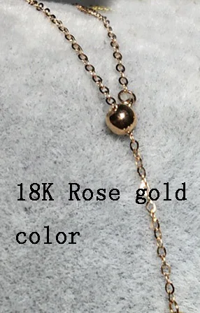 18k Rose gold color Sinya трендовая многофункциональная Подвеска 18k Au750 золотое ожерелье с натуральным жемчугом для женщин девушек lover Y Стиль Регулируемая цепь - Цвет камня: 18k Rose gold color