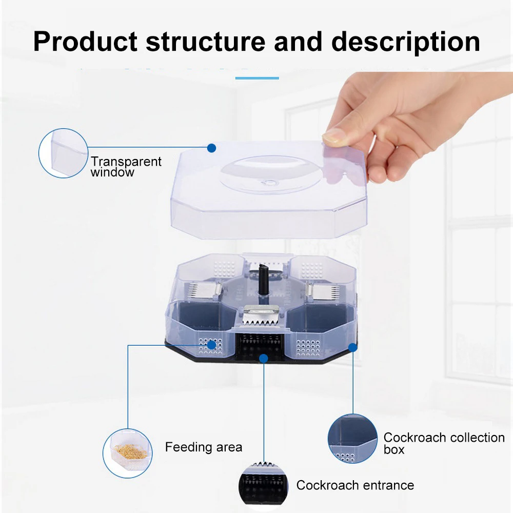 3/5 шт. многоразовая искусственная ловушка для тараканов с приманками Нетоксичная