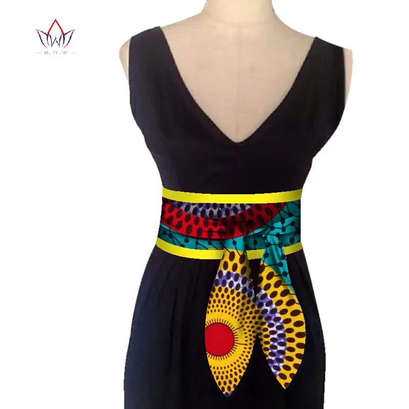 24 BRW Африканский принт Obi Ankara зеленый желтый баска пояс кнопки юбки для женщин подарок ручной работы ремень аксессуар WYB268 - Окраска металла: 24