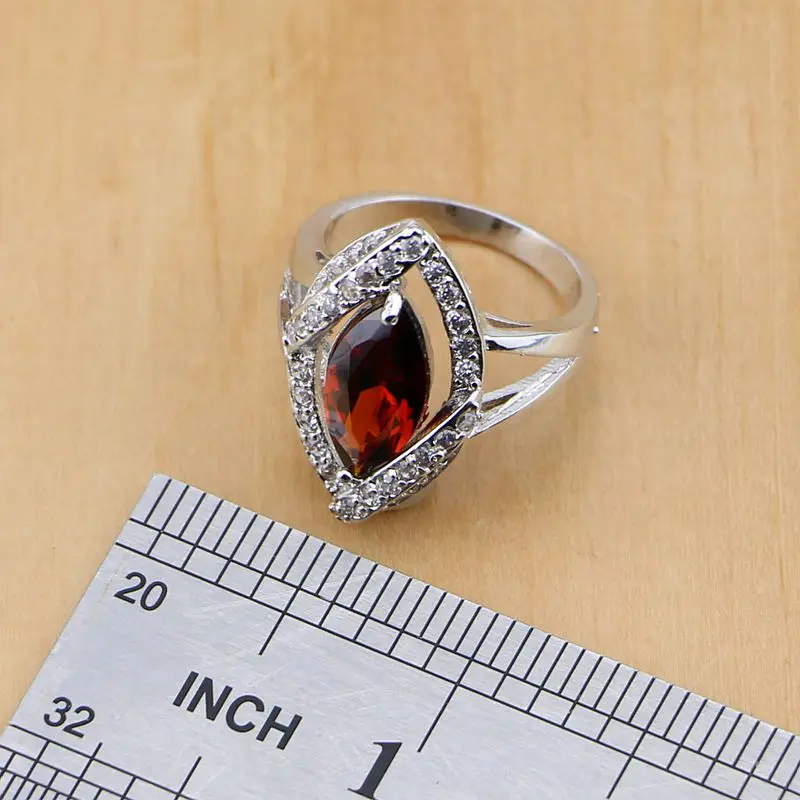 Женские свадебные серьги/кулон/ожерелье/кольца/браслет из стерлингового серебра