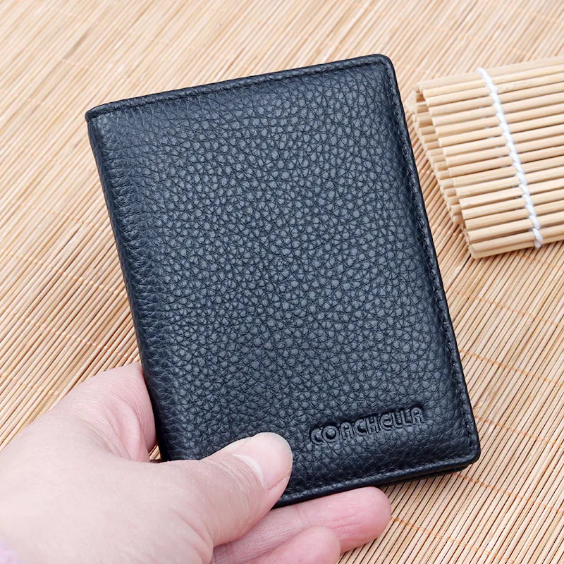 Мужской мини кошелек женский тонкий модный ID держатель для карт смарт чехол из