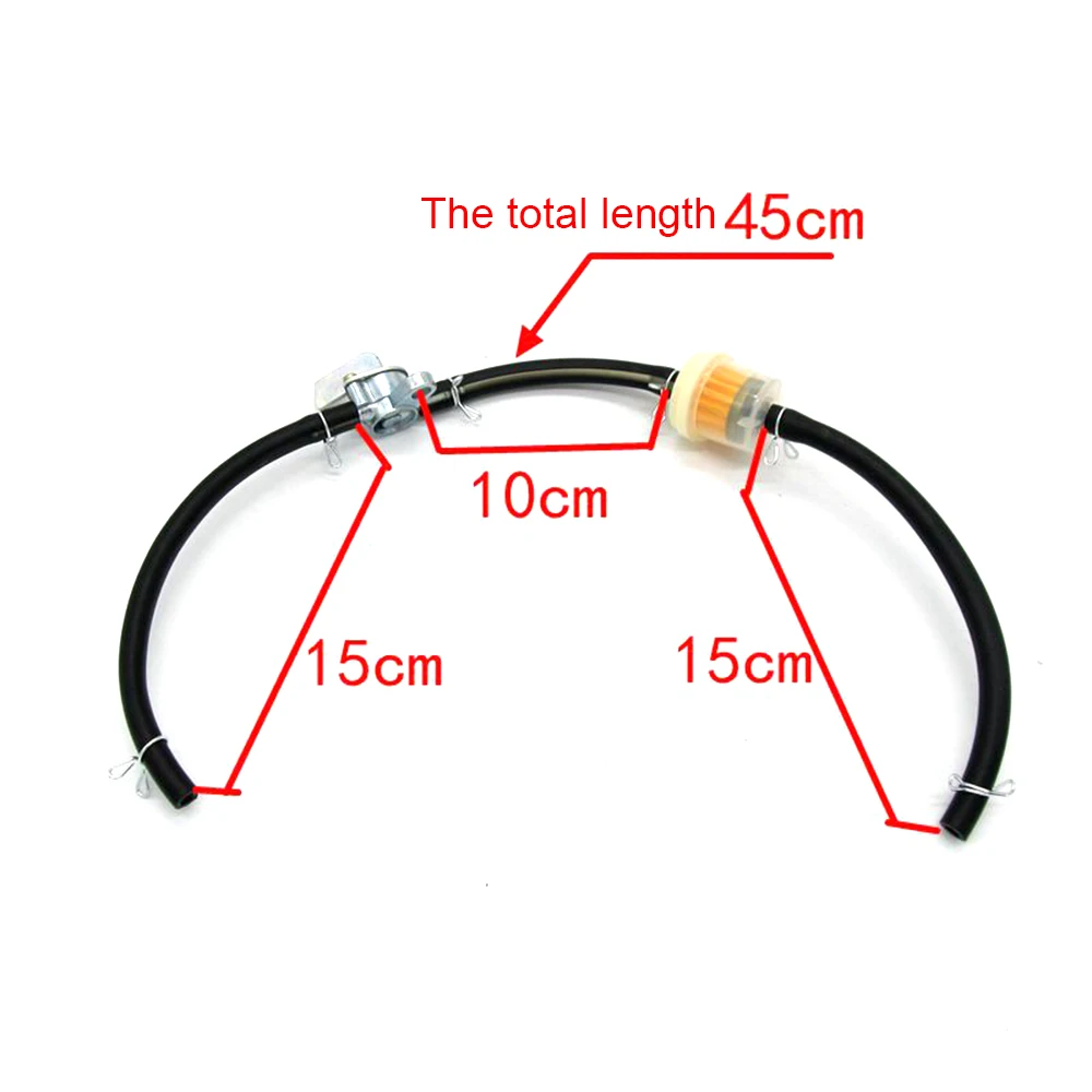 

Gas Fuel Filter Hose Line Switch Replacement Set Motorcycle Parts for 50CC-150CC ATV Dirt Bike Go Kart Motorcycle ATV Accessory