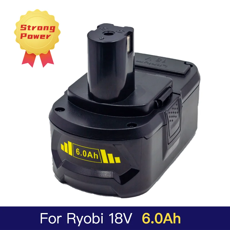 

Аккумулятор для Ryobi 18 в 6,0 Ач ONE + RB18L40 RB18L50 RB18L60 P109 P107 P105 P103 P104 P108, комбинированное зарядное устройство для литий-ионных аккумуляторов
