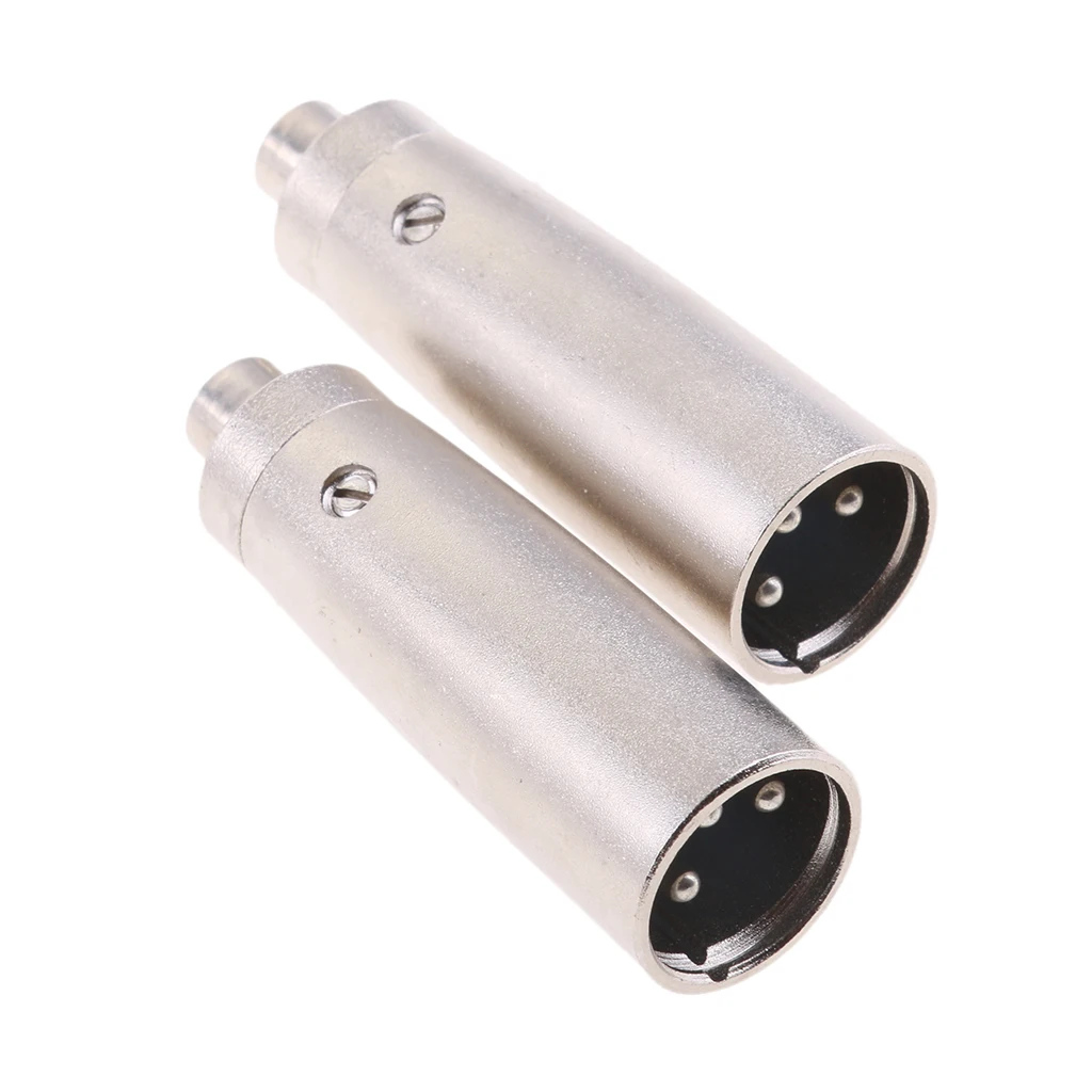 

2 Pack 3-Pin XLR Male To RCA Female Jack Audio Cable Microphone Adapter