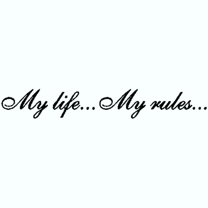 Автомобильная наклейка My Life Rules на машину с надписью моя жизнь виниловый текст