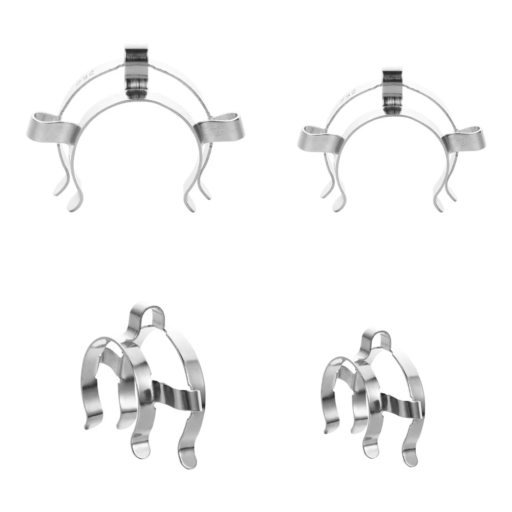 

4pcs Metal Clip Keck Clamp for Glass Ground Joint Laboratory Equipment