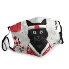 Японская коллекция, маска для лица с суши-кошкой, дышащая маска самурая, пылезащитный чехол унисекс, респиратор, маска
