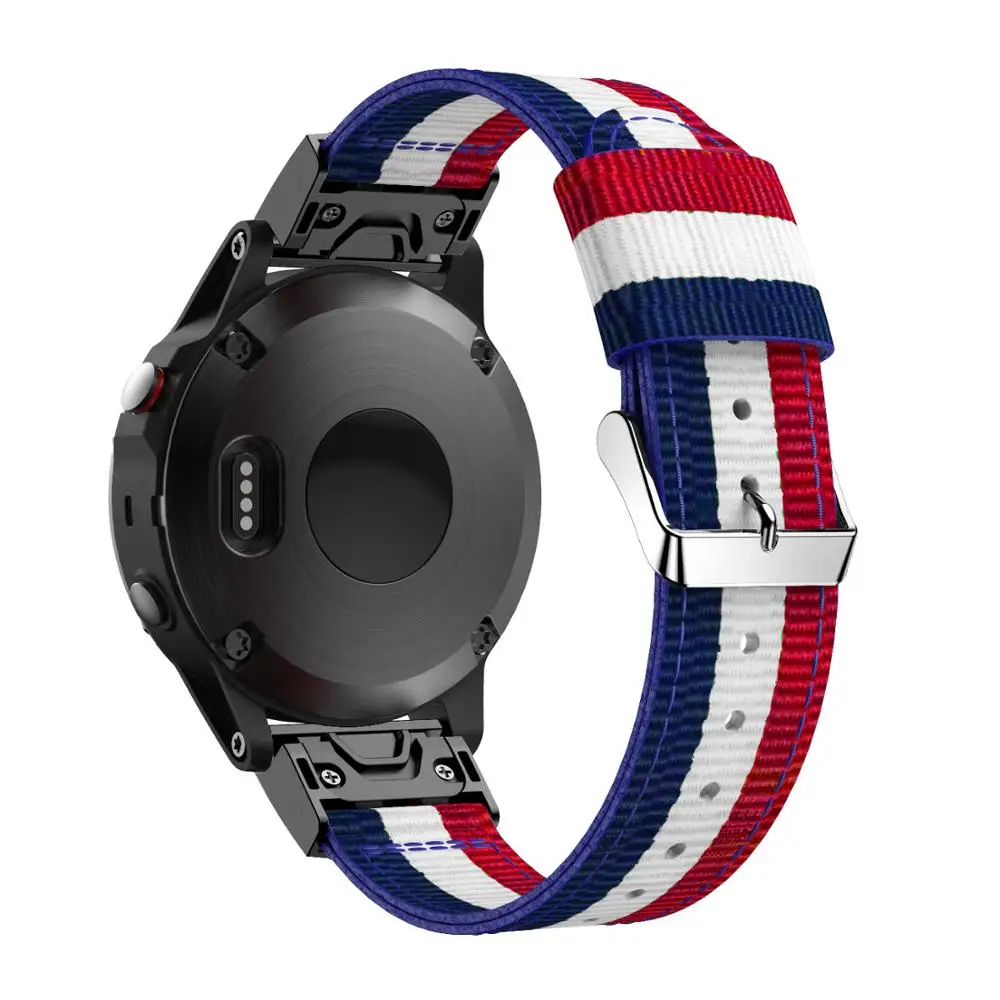 Ремешок нейлоновый для Garmin Fenix 3 5 5X 5S 6 6X 6S PRO быстросменный спортивный браслет