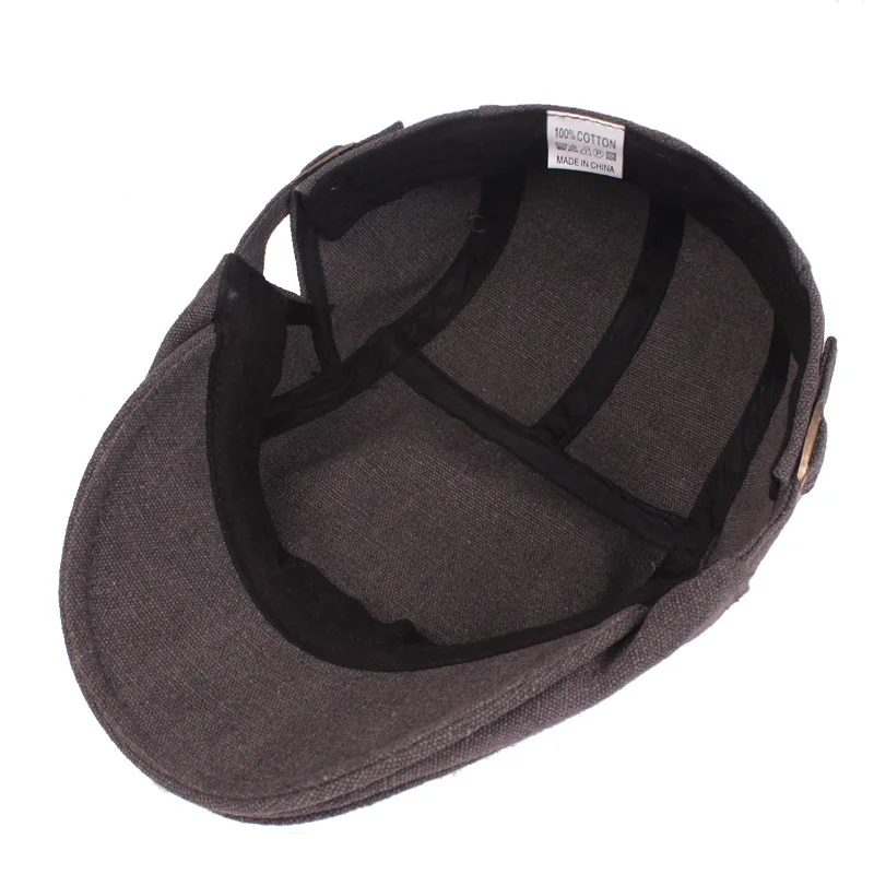 Hot Sell Newsboy Style Adjustable Caps For Men Women Spring Summer Solid Color Unisex Casual Beret Hat Flat Cap