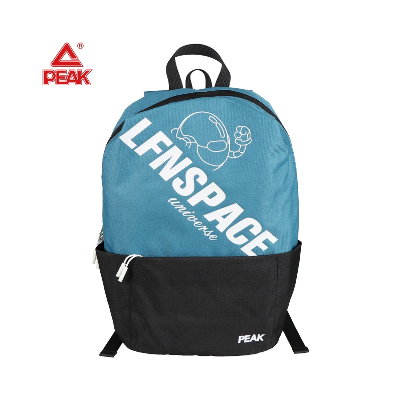 PEAK 2021 Unisex Backpack Unique Letter Prints School Bags Canvas Indoor Outdoor Sport Running Bag for Men Boys Women B112070