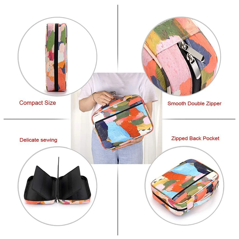 

Pencil Case 220 Slots Pen Pencil Bag Organizer with Handy Wrap Portable Multilayer Holder for Colored Pencils & Gel Pen