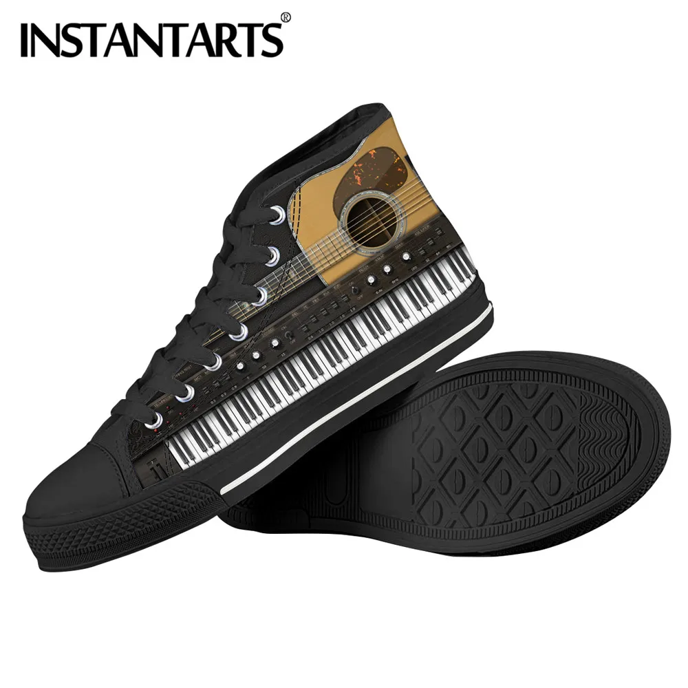 Бренд instantarts дизайнерская Классическая гитара пианино ключ с принтом высокий