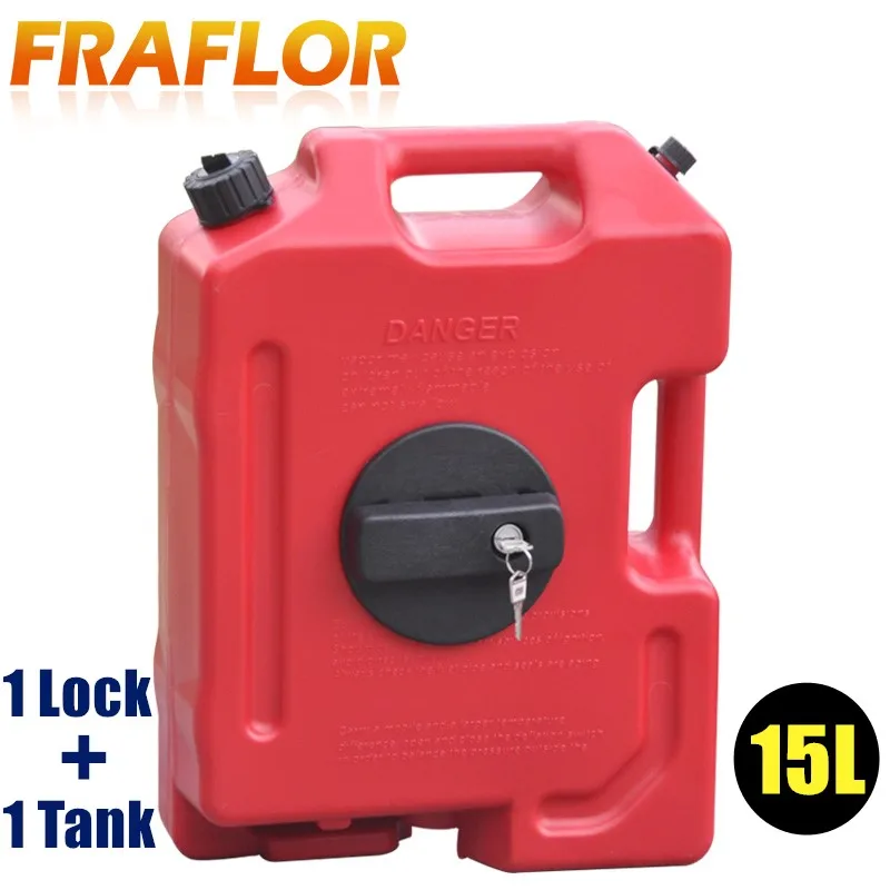 1 tank with 1 Lock 30л 15л 8 галлонов 4 галлона запасной бензин газ контейнер бак для топлива пластиковый автомобиль Бензобак Jerrycan масляный контейнер резервный - Название цвета: 1 tank with 1 Lock